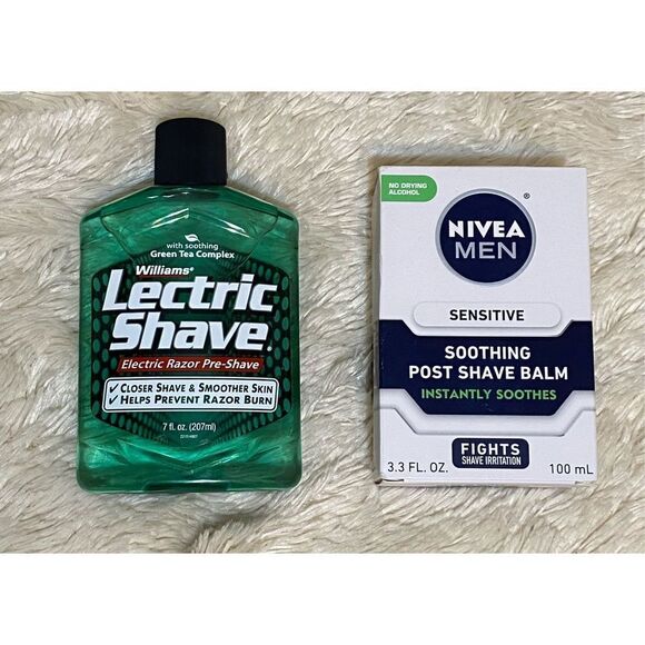 Lots of 2 Nivea Men’s Post Shave Sz 3.3 Oz & Williams Pre-Shave Sz 7 - Picture 1 of 3